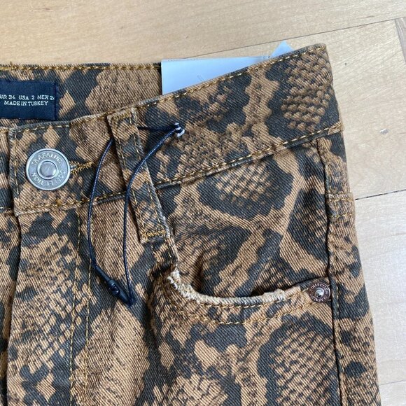 ZARA BNWT Python Print Hi-Rise Skinny Jean - Picture 5 of 8